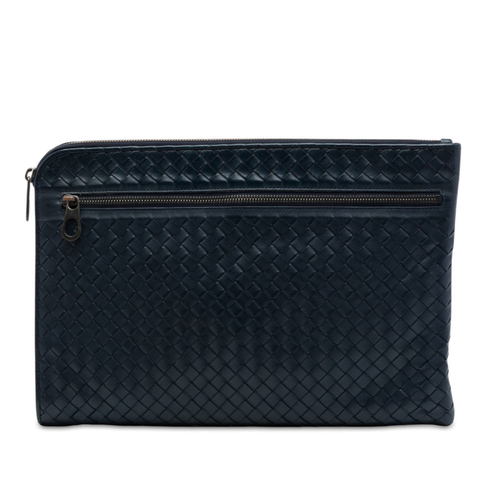 Pre-Loved Bottega Veneta Nappa Intrecciato Clutch